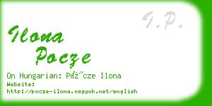 ilona pocze business card